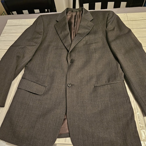 Chiarelli Blazer Mens 40R Gray Suit Jacket Silk Wool Two Button Sport Coat - Picture 1 of 10